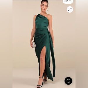 Lulu's Emerald One-Shoulder Gown